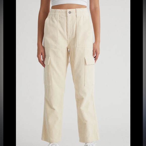 PacSun Corduroy Elastic Waist Cargo Pants - Picture 1 of 6